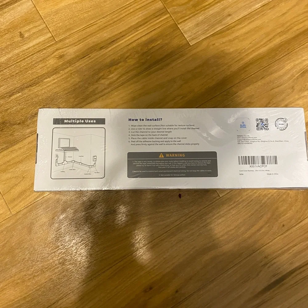 Delamu cable raceway; hide cords/cables; NWT; still in box.